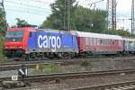 482 036-1 der SBB Cargo mit einem Personenzug ; aufgenommen ...
