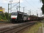 CTL ES 64 F4-028 f�hrt am 09.09. 09 ,durch Grafiti beschmiert, ...