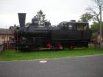 sudburgenlandische-regionalbahn-srb Die Denkmallok 97.210 der srb vor dem Bahnhof Gro�petersdorf