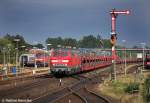218 157-6+218 372-1 auf Sylt Einfahrt Westerland am 07.07.08.  ...