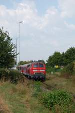 Gerade noch rechzeitig erwischte ich am 10.9.2009 in Dettingen 218 ...