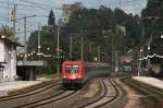 br-1116-vor-personenzugen 1116 185 mit OEC 564 am 09.09.09 bei der Durchfahrt in Brixlegg.