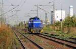 InfraLeuna-Lok 275 010-7 durchf�hrt am 09.09.09 den Haltepunkt Leuna Werke ...