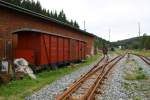schonheide-sud-wilzschhaus Ein Schmalspur-G�terwagenkasten am 06.09.09 in Sch�nheide S�d.