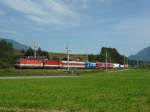 Doppeltraktion Rh 1144 mit einer RoLa bei Terfens-Weer auf dem ...
