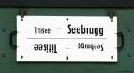 Zuglaufschild bei den Sonderfahrten auf der Dreiseenbahn am 9.8.09  ...