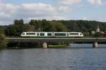 Vogtlandbahn Ein Desiro der Vogtlandbahn am 06.09.2009 auf der Naabbr�cke in Schwandorf.