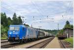 LTE 185.529 & eine R4C mit einem Getreidezug Richtung Westen. ...