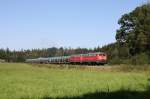 BR 225 225 071-0 + 084-3 erreichen mit ihrem M�llzug in K�rze Kastl, wo sich eine M�llverbrennungsanlage befindet. Hier aufgenommen beim 'B�slh�usl' am 08.09.09.