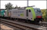 BLSC 486 508 in einem Lokzug der in das Werk ...