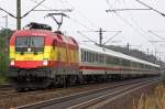 br-1116-vor-personenzugen Der Spanien Taurus 1116 232-8 mit IC 2083 K�nigsee in Meckelfeld, am 07,09,09 