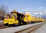 RhB Gleisumbauzug 9836 von Chur nach Landquart mit Diesellok C ...
