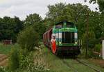Am 18. Juli 2009 bef�rdert die Lok 42 der Wincanton ...