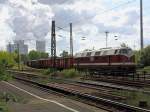 MEG 207 holt am 11.9.2009 ein paar Wagen vom Kraftwerk ...