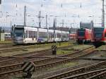 Regiotramtriebz�ge abgestellt in Kassel Hbf.   ...