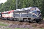 Zwei NOHABs mit einen schotterzug in Radbruch , am 09,09,09 ...