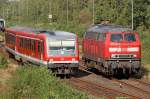 Die 218 307-7 in Munster beim umsetzen neben 628 543 ... Die 218 307-7 in Munster beim umsetzen neben 628 543 ...