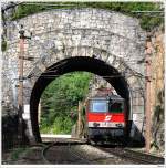 br-1142 1142.640 als Lokzug beim Kleinen-Krausel-Tunnel, 5.9.2009.