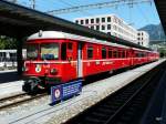steuerwagen RhB - Regio nach Thusis im Bahnhof von Chur am 26.07.2009