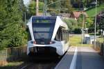Thurbo Mannenbach (Schweiz), 19.09.2009, 783-6 als S3 nach Haggen �ber St. Gallen bei der Ausfahrt aus dem Bahnhof Mannenbach-Salenstein