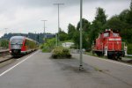 br-642-desiro-db Die BR 362 wartet noch auf die Ausfahrt des Desiro im Bahnhof Kempten.