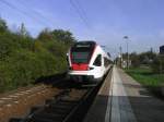 rabe-526-flirt Konstanz, 19.09.2009, 526 657-2 der SBB GmbH ('Seehas') von Engen nach Konstanz bei der Ausfahrt aus dem Bahnhof Wollmatingen