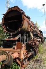 br-52--kriegslok-52-drg-dr-db--nicht-052-db- BR 52'80 am 12.09.09 im ehemaligen BW Falkenberg oberer Bahnhof.