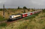 br-1116-vor-personenzugen 9.8.08 Am Samstag war immer ein besonderer REX auf der Franz Josefs Bahn zu beobachten, dieser wurde aus einer 5teiligen und einer 4teiligen CS Garnitur gebildet. Am heutigen Samstag wurde der REX 2108 von Wien FJB nach Gm�nd von der 1116 280 bespannt.