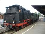 BR 64 64 491 und Wagen 11 der Dampfbahn Fr�nkische Schweiz im Bahnhof Forchheim 