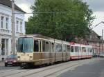 dortmund-auch-die-niederflurwagen N8C 128 der DSW21 in der HS Oberdorfstrasse. 
>Sept.2009<
