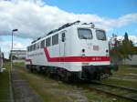 br-110-e-10 Die werkseigene 110 511-3 im Aw Dessau zum Tag der offenen T�r am 12.09.2009.