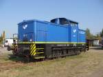 v-60-der-dr---br-105-106---br-345-346 Eisenbahnfest im Handelshafen in Magdeburg. Ausgestellt war unter anderem 346-001 (345 387-5) der Laeger & W�stenh�fer GmbH & Co. KG (L&W). Fotografiert am 20.09.2009. 