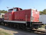 v-60-der-dr---br-105-106---br-345-346 Lok Nummer 5 der WFL stand ebenfalls beim Eisenbahnfest im Handelshafen in Magdeburg. Mit der Hafenbahn waren auch Fahrten ins Hafengebiet m�glich. Fotografiert am 20.09.2009. 