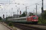 br-1116-vor-personenzugen Bild 1600: 1116 079-3 mit einem EC in M�nchen Heimeranplatz am 30. Mai 2009