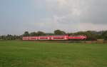 kbs-751-sudbahn 218 406 f�hrt mit IRE 4231 bei Appendorf Richtung Friedrichshafen.
