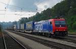 Re 482 SBB 482 043-7 bef�rderte am 18.09.2009 einen Containerzug Richtung Wien. Die Aufnahme entstand um 16:22 in Tullnerbach-Pressbaum.