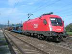 br-1116-vor-guterzugen 1116 108-0 durchf�hrt mit einem Autotransportwagenleerzug den Bhf. Redl-Zipf in Richtung Linz; 090916