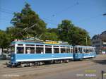 Strasenbahn Zurich VBZ / TMZ, Ce 4/4 Nr. 321 (1930) mit Anh�nger 687 in der Burgwies am 30.8.2008