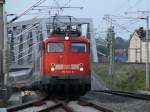 BR 115 Im letzten Abendlicht des 20.9.2009 kommt 115 332-9 mit EC 179 nach Brno mit 10-min�tiger Versp�tung in Dresden-Neustadt an.
