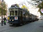 Strasenbahn Den Haag Museumstrassenbahn A327 (ex-NZH) fotografiert Kerkplein, Den Haag am 12-09-2009.
