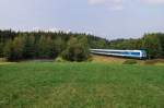 223 xxx (Arriva) mit Alx 37983 vor Wiesau (25.08.2009)  ...