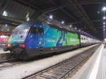 Re 460 079-7 Morgenstraich mit der Werbung VCS am ...