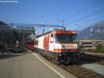 Ge 4/4 641 coop am 22.9.09 in Thusis mit RE ...