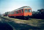 VT22-Triebwagen der PEG in Putlitz im Mai 2003.  ...