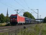 185 356-3 mit Autoganzzug ...  Korbinian Eckert 24.09.2009