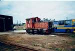 Eine Schwedische Kleindiesellok im Juli 1999 in Malm�.  ...
