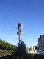 Ein rotes Hauptsignal am 23.9.2009 in Bingen.  ...
