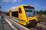 Bad Freienwalde, 23.09.2009, VT 650.68 als 0E60 nach Frankfurt (Oder) ...