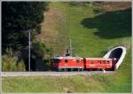 Ge 4/4 II 627 Reichenau-Tamins verl�sst den 2006 neu gebauten ...