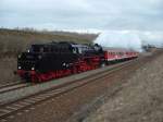 41 1144 9 mit Tender voran in Reuden am 13.03.2005. ...